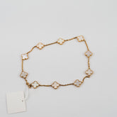 Van Cleef & Arpels Vintage Alhambra 10 Motifs White Mother of Pearl Necklace